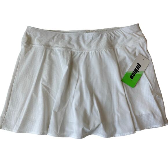 NEW‎ Prince Match Flounce Tennis Skort Sz Large White - Picture 1 of 8